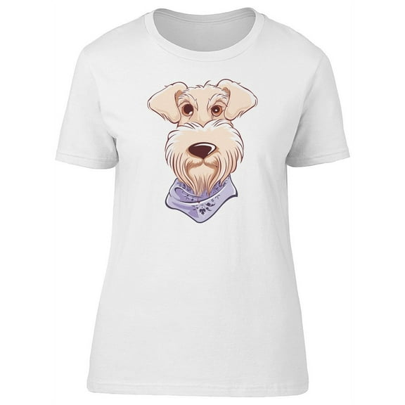 Beige Schnauzer With Scarf Tee Women's -Image by Shutterstock