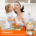 thumbnail image 5 of Vitamin E 1000IU Softgels, High Potency Natural Antioxidant for Skin, Immune & Eye Health Support, Supports Healthy Hair & Nails, 240 Count By Alliwise, 5 of 6