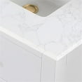 thumbnail image 6 of Gavino 72" Wood Vanity in White with Grain White Composite Stone Top and Mirror, 6 of 12