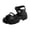 Womens Sandal - Black, variant on Chunky Sandals for Women Open Toe Lug Sole Strappy Gladiator Sandals Braided Cord Detail Adjustable Metal Buckle Ankle Strap Heavy Duty Footwear