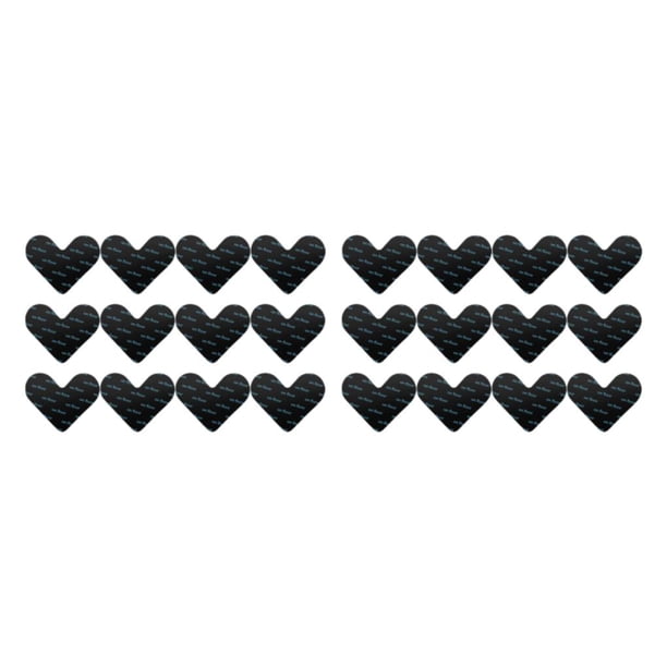 Cateissary 12 unids/set antideslizante y rizador solución pinzas últimos y pisos almohadillas antideslizantes alfombra cintas negro en forma de Negro en forma de corazón 2Conjunto