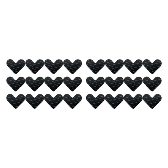 Wweixi 12pieces Easy Install Non Slide Pads Effortlessly Rugs In Place With These Simple And Effective Grippers PU Rug Tapes Black Heart-shaped 2Set