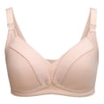 thumbnail image 1 of Gibobby Brasier Mujer sin Varilla Sujetador de lactancia para mujer, ropa interior de maternidad de leche de algodón, sujetador cómodo de algodón para(Beige,75C), 1 of 2