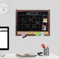 thumbnail image 3 of Wood Framed Calendar Chalkboard Magnetic Blackboard Monthly Weekly Notice Board, 3 of 12