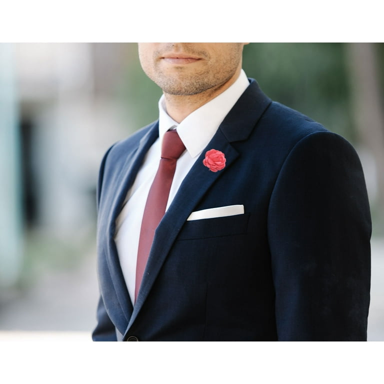 Boutonniere Navy Blue And Coral Tuxedo Navy Blue And Coral Tuxedo
