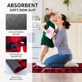 thumbnail image 3 of Kitchen Rugs Sets of 3 Non Slip Washable Buffalo Plaid Kitchen Mats Set for Christmas Valentine''s Day Home Floor Decorations Red and Black Plaid, 3 of 6