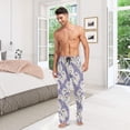thumbnail image 7 of GZHJMY Men's Pajama Pants - Cute Purple Sharks, Loose Thin PJs Lounge Sleep Bottoms with Pockets Drawstring, Christmas New Year Birthday Gifts, Medium, 7 of 7