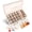 Brown, variant on Pill Organizer 3 Times A Day, 7 Day Pill Box 3x A Day Weekly Medicine Box Organizer with 7 Separate Containers, Portable Daily Pill Case for Vitamin Fish Oil Supplement