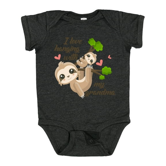 Inktastic Hanging with My Grandma Boys or Girls Baby Bodysuit