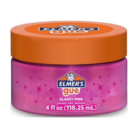 Elmer's Gue Premade Slime Glassy Pink Clear Slime 4 oz, Popular Kids Character