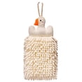 thumbnail image 1 of Toalla de mano con forma de muñeco de nieve: súper absorbente, de secado rápido, de tela suave para cocina, baño y lavadero. Incluye una presilla para colgarla fácilmente., 1 of 6