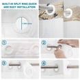 thumbnail image 4 of No Hook Shower Curtain, Vintage Country Shower Curtains for Bathroom with See Through Top Window, Blue Rustic Texas Star Vines Wooden Grain Waterproof & Washable Bath Curtain Long 72"x78", 4 of 9
