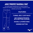 thumbnail image 4 of Pantalones de Béisbol Para Adultos Mizuno Prospect Gris XL, 4 of 5