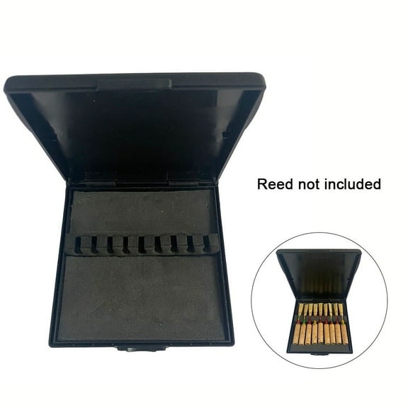 1set Storage 9PCS Oboe Reeds Bassoon Case Protect Reed Hold Box Black Musical Instrument Accessories 9.9x9x1.7cm Durable