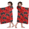 thumbnail image 4 of Black Controllers Games Icons Red Pattern Hooded Bath Towel，60"x35" for Ages 3 To 12 Kids, Quick Dry Lightweight Soft Microfiber Hood Beach Towel Cover Up for Kids, 4 of 7