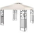 thumbnail image 1 of Costway 9.8' x 9.8' Gazebo Top Cover Patio Canopy Replacement 2-Tier 3 Color, 1 of 9