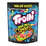 Trolli Sour Brite Crawlers Candy, Sour Gummy Worms, 28.8 oz Bag