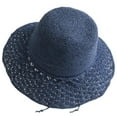 thumbnail image 2 of SikaFu Straw Hat Female Version Of Hand -Made Large Eaves Fisherman Hat Summer Traveling Sun Hats Can Fold The Beach Hat Tide, 2 of 9