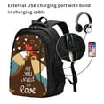 thumbnail image 2 of Wukai Rooster And Chicken Travel Laptop Backpack: Business Water-Resistant Bag with USB Charging Port, Ideal College Backpack for Men & Women, 2 of 6