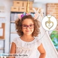 thumbnail image 3 of Turandoss Heart Unicorn Initial Necklace for Girls 14K Gold Plated Colorful CZ Letter a-z Pendant Kids Jewelry Personalized Birthday Gifts for Women Tween Teen Teenage Girl Gift Idea, 3 of 7