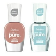 (Bundle) Sally Hansen Good.Kind.Pure. Nail Polish, Pink Cardamom, 10ml and Sally Hansen Good.Kind.Pure. Top Coat Nail Polish, 10ml