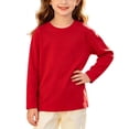 thumbnail image 3 of Loopsun Kids Boys Girls Fall Tops 1-11Years Solid Long Sleeve Pullover Shirts, 3 of 5