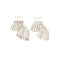 thumbnail image 2 of BemeyourBBs Boho Toddler Baby Girl Summer Clothes Little Baby Girl Beach Outfits Cute Crochet Flower Sleeveless Spaghetti Strap Tank Vest Tops and Shorts Sets, 2 of 9