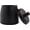 Black, variant on Large Ashtray with Lid for Cigarette, Stainless Steel Smokeless Odorless Windproof Ash tray for Home Office Tabletop Outside Patio Outdoor Balcony(3.93"x3.2"x3.82")