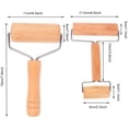 thumbnail image 4 of Rodillo para pizza Rodillo en forma de T y en forma de H Madera de haya para hornear Accesorios para hornear Pizza (2 piezas) Fason LN-2003, 4 of 7
