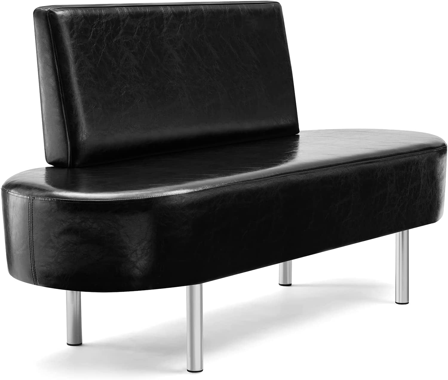 OmySalon Waiting Room Bench Seating with Backrest,Salon Reception Bench