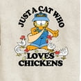 thumbnail image 3 of Garfield - Just A Cat Who Loves Chickens - Toddler & Youth Crewneck Fleece Sweatshirt, 3 of 5