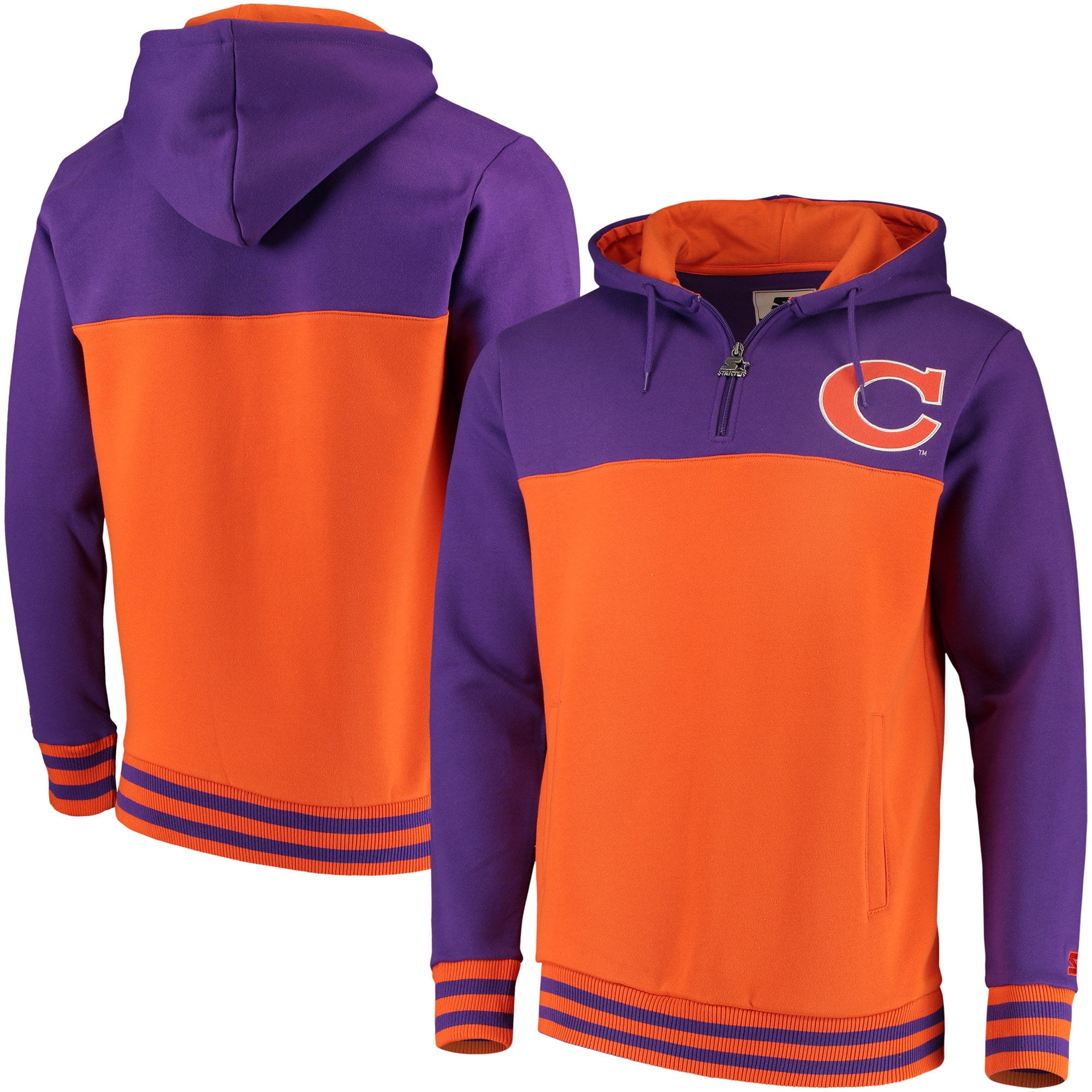 orange and purple hoodie