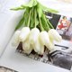 thumbnail image 3 of 30Pcs Realistic Artificial Tulip Flowers Bouquet in White - Soft PU Latex Decorative Flowers for Home & Wedding Decor, 3 of 5