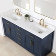 thumbnail image 5 of Gavino 72" Wood Vanity in Royal Blue with Composite Stone Top and Mirror, 5 of 12
