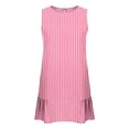 thumbnail image 6 of Xdegoge Sundresses for Women Loose Fit A-Line Sleeveless Crewneck Casual Dresses Vertical Striped Mini Dress for Summer Beach Holiday Vacation Wear, 6 of 7