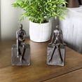 thumbnail image 2 of Danya B. Man and Woman Reading on a Block Cast Iron Bookend Sculpture Set, 2 of 4