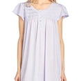 thumbnail image 5 of Casual Nights Women's Short Sleeve Floral And Lace Nightgown, 5 of 6