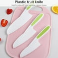 thumbnail image 1 of 3Pcs Fruits Slicer Plastic Kids Vegetable Cakes Cutlery Bread Lettuce Salad Cooking Tableware  Green by, 1 of 9