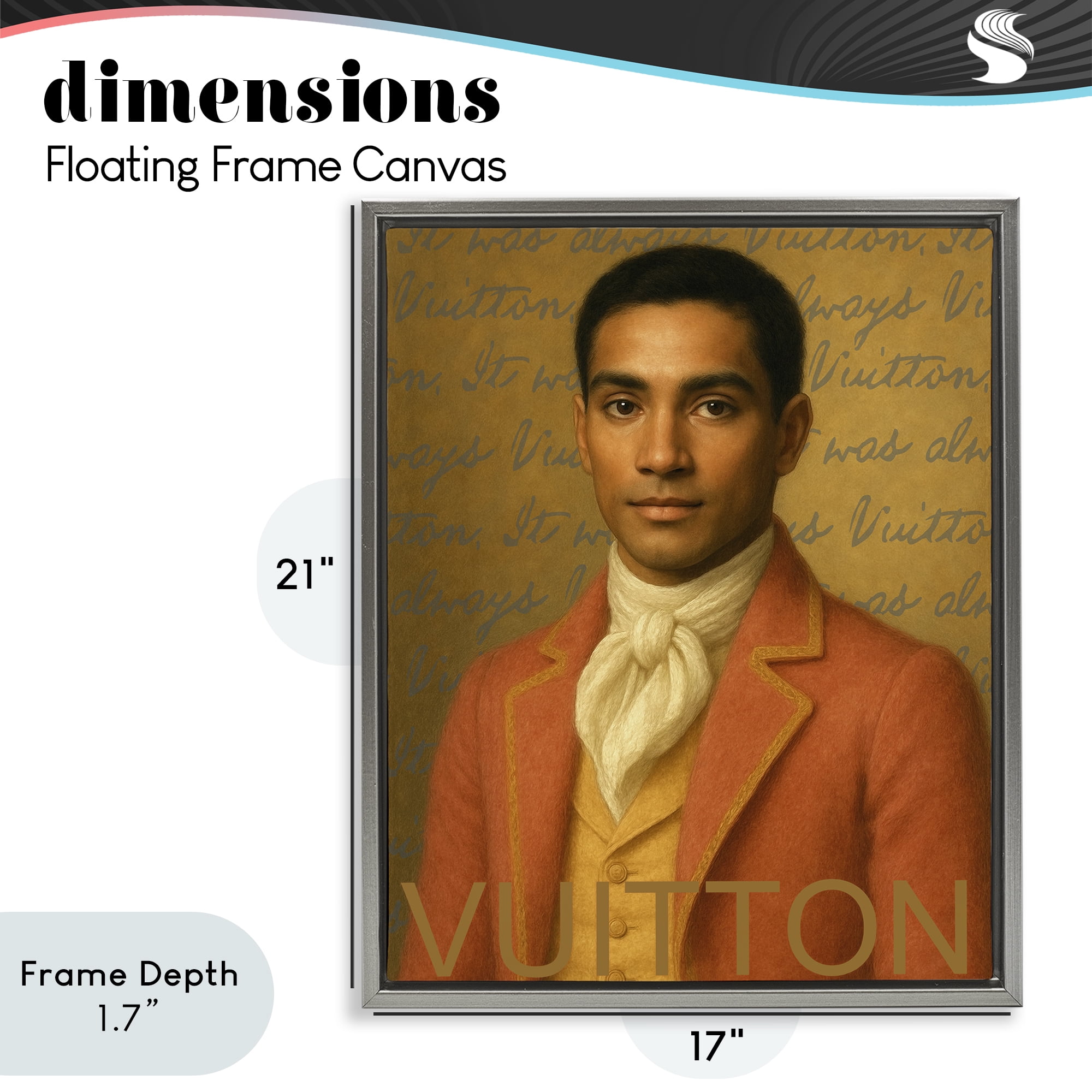 Stupell Industries Vintage Fashion Gent Gray Framed Floater Canvas Wall Art, design by Grotto Studios