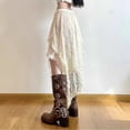 thumbnail image 5 of Fairy Skirt,Lace Skirt Design With Irregular Hem Long Skirt Holiday Style Instagram Skirt,Midi Skirt(Size:One Size), 5 of 9