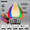 thumbnail image 3 of OptiCore C7 Opaque Ceramic Style Multicolor LED Christmas Lights Replacement Bulbs, Pack of 25, Shatterproof 0.84W, E12 Base, 3 of 5