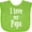 Apple Green, variant on Inktastic I Love My Papa Hearts Boys or Girls Baby Bib