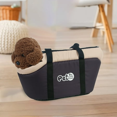 Feledorashia Fabric Pet Carrier Bag (15x10in) - Lightweight 0.44lb Cat/Dog Travel Tote with Removable Cushion  Non-Slip Base & Shoulder Straps for Pets Under 5kg