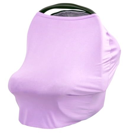 JLIKA Baby Car Seat Canopy Cover and Stretchy Nursing Cover Lavender