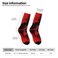 thumbnail image 2 of Xecao Minimalist Skull Red Pattern Sport Socks for Women and Men Crew Socks Sporty Calf Socks Casual Socks, 2 of 6