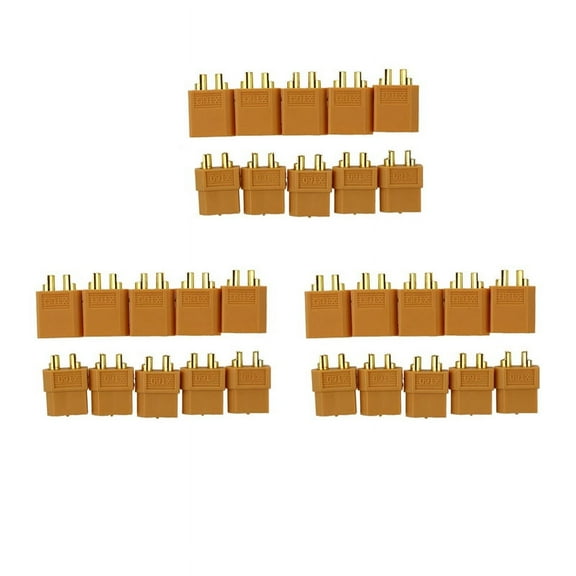 XT60 Connector Pairs - Pack of 15 Pairs