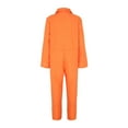 thumbnail image 3 of Aihuaihua Adult Orange Prisoner Jumpsuit Jail Inmate Male Prisoner Stage Show Party Fashion Gothic Vintage, 3 of 5