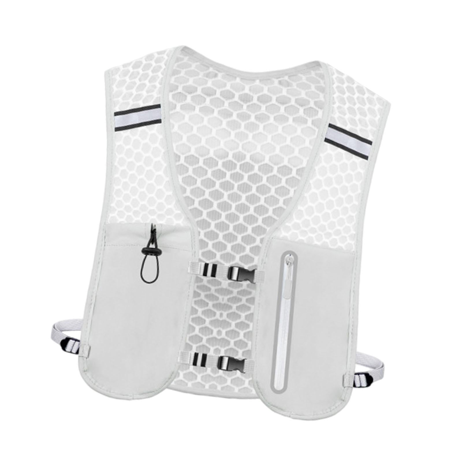 QccHieUs Running Vest Pack 2 L with Adjustable Waistband Outdoor Sports Bag for Women Men gray