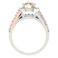 thumbnail image 4 of Clara Pucci 18K White/Rose Gold 2.32 Natural Morganite Engraveable Engagement Ring + Wedding Band Set, 4 of 7