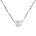 thumbnail image 1 of Collar Inicial de Corazón Uxcell para Mujeres, Cadena de Acero Inoxidable Baño de Oro de 18K, Collar Personalizado con Letra P para Regalos de Joyería para Mujeres, Tono Plateado, 1 of 6
